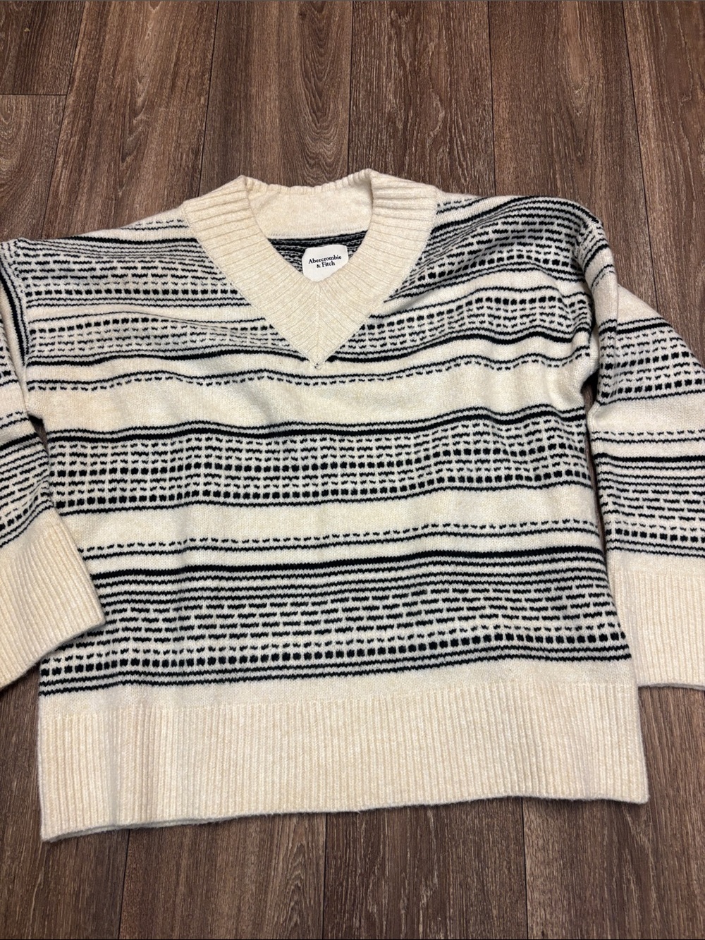 Abercrombie & Fitch Y2K Fair isle pattern V‑Neck Pullover Sweater